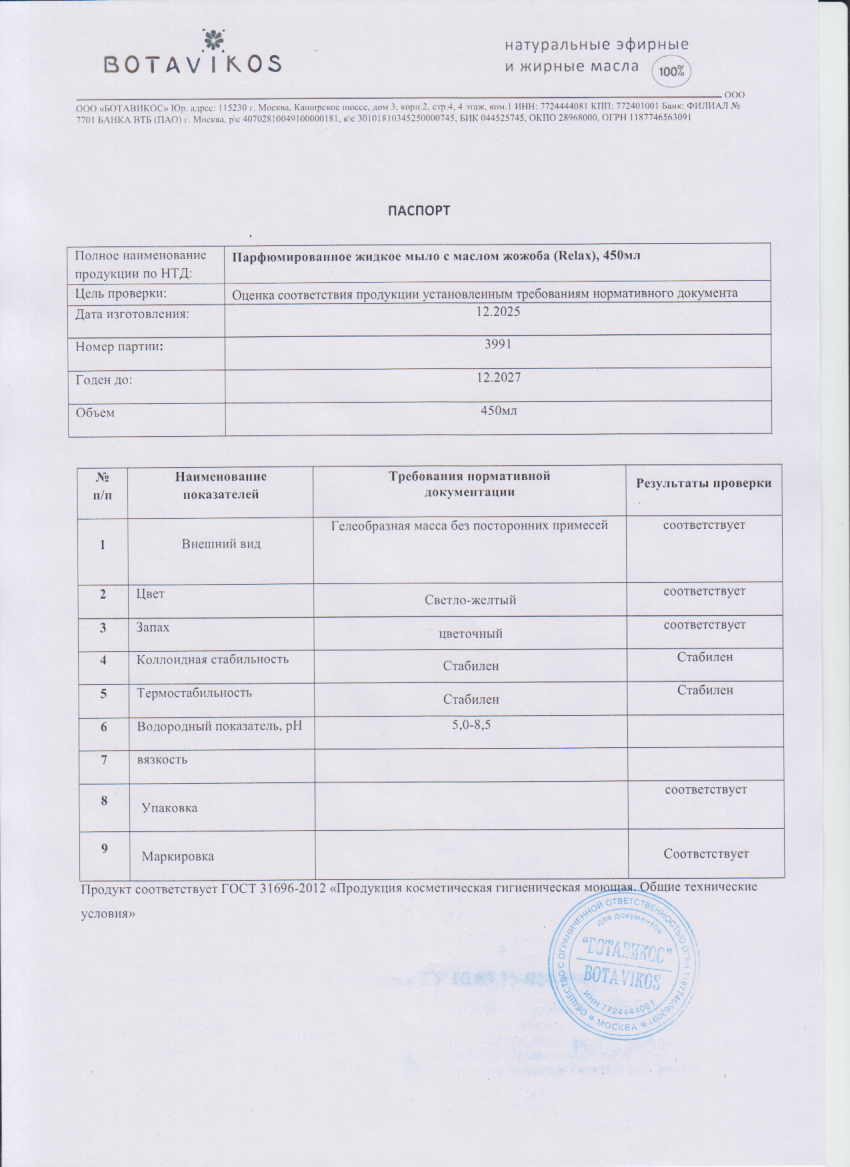 Паспорт №122025